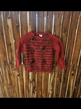 Kids Small 6-7 Freddy Krueger Sweater Halloween Costume Handmade DIY